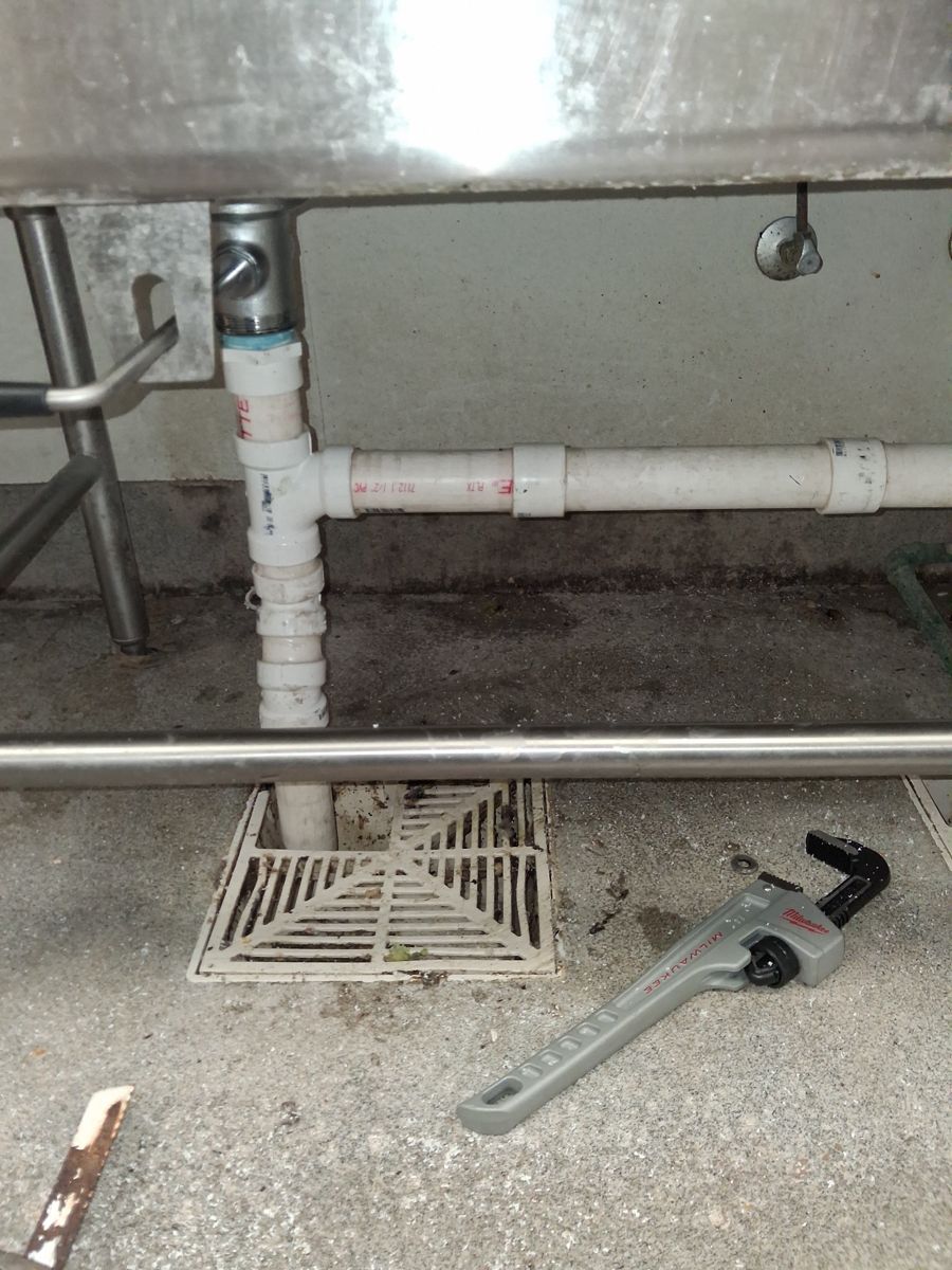 After the repair: Prep Sink Basket Strainer Replacement in Tulsa, finished work by Acts of Service Plumbing