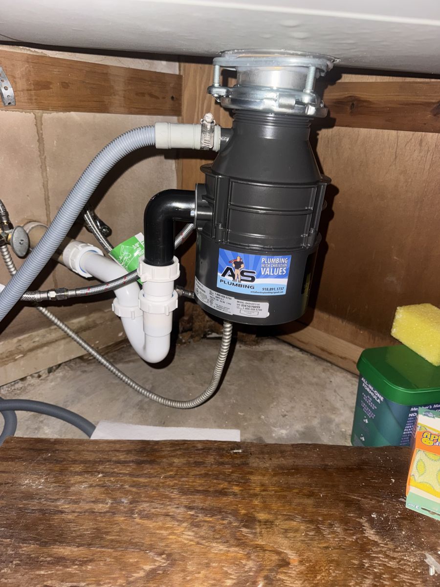 After the repair: Leaking Garbage Disposal in Broken Arrow, finished work by Acts of Service Plumbing