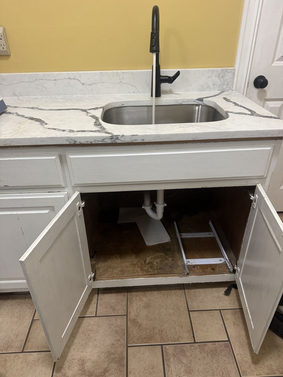 After the repair: Laundry Sink and Washing Machine Shut-Off Installation in Broken Arrow, finished work by Acts of Service Plumbing