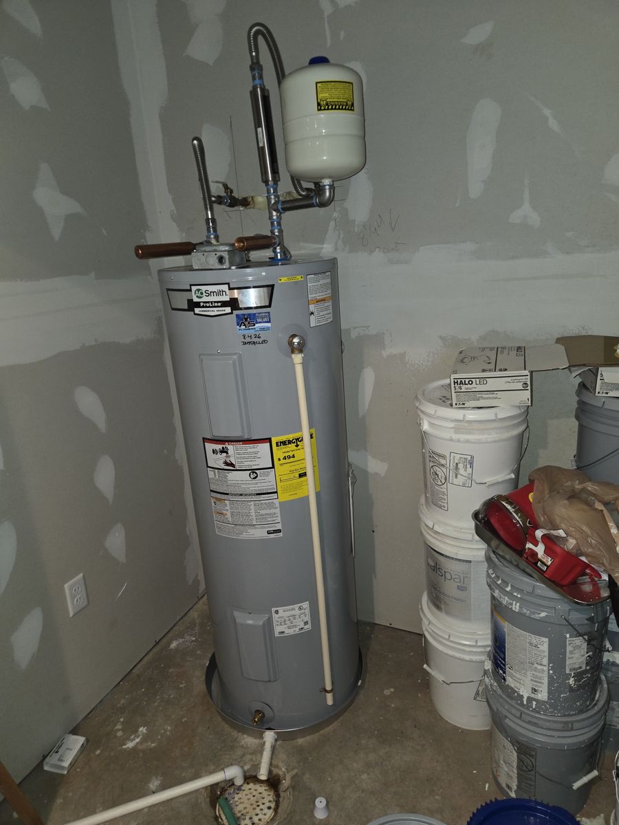 After the repair: Electric Water Heater Installation in Skiatook, finished work by Acts of Service Plumbing