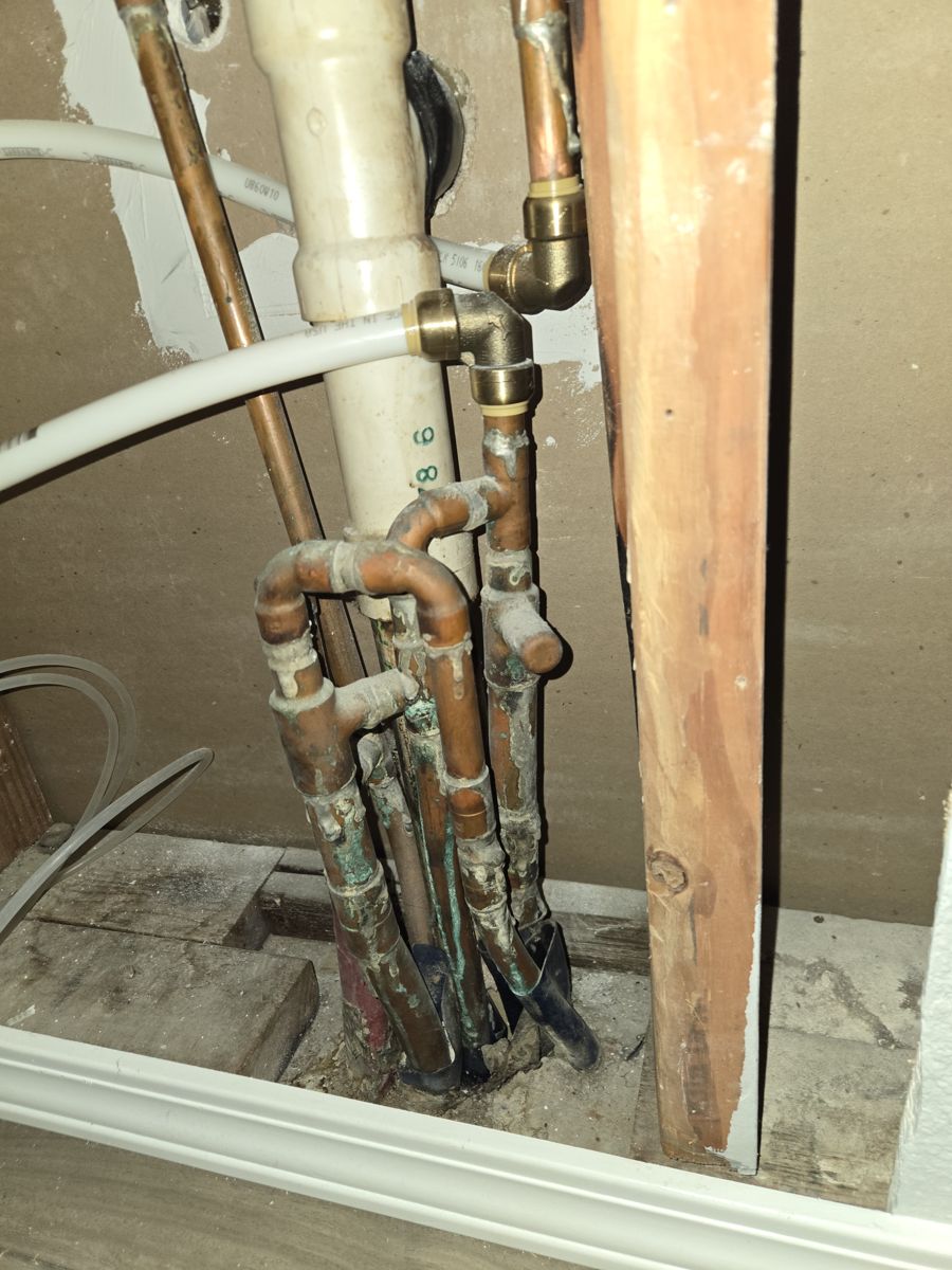 Before the repair: Whole House Filtration System Installation in Coweta, photographed on the job by Acts of Service Plumbing