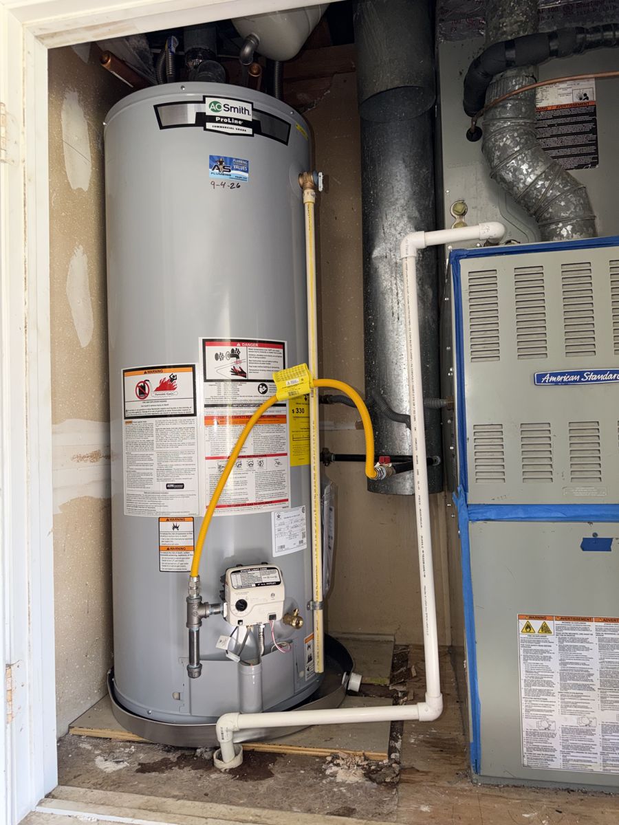 After the repair: Gas Water Heater Replacement in Glenpool, finished work by Acts of Service Plumbing