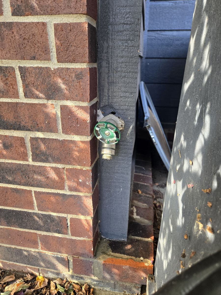 Before the repair: Outdoor Hydrant Repair in Broken Arrow, photographed on the job by Acts of Service Plumbing