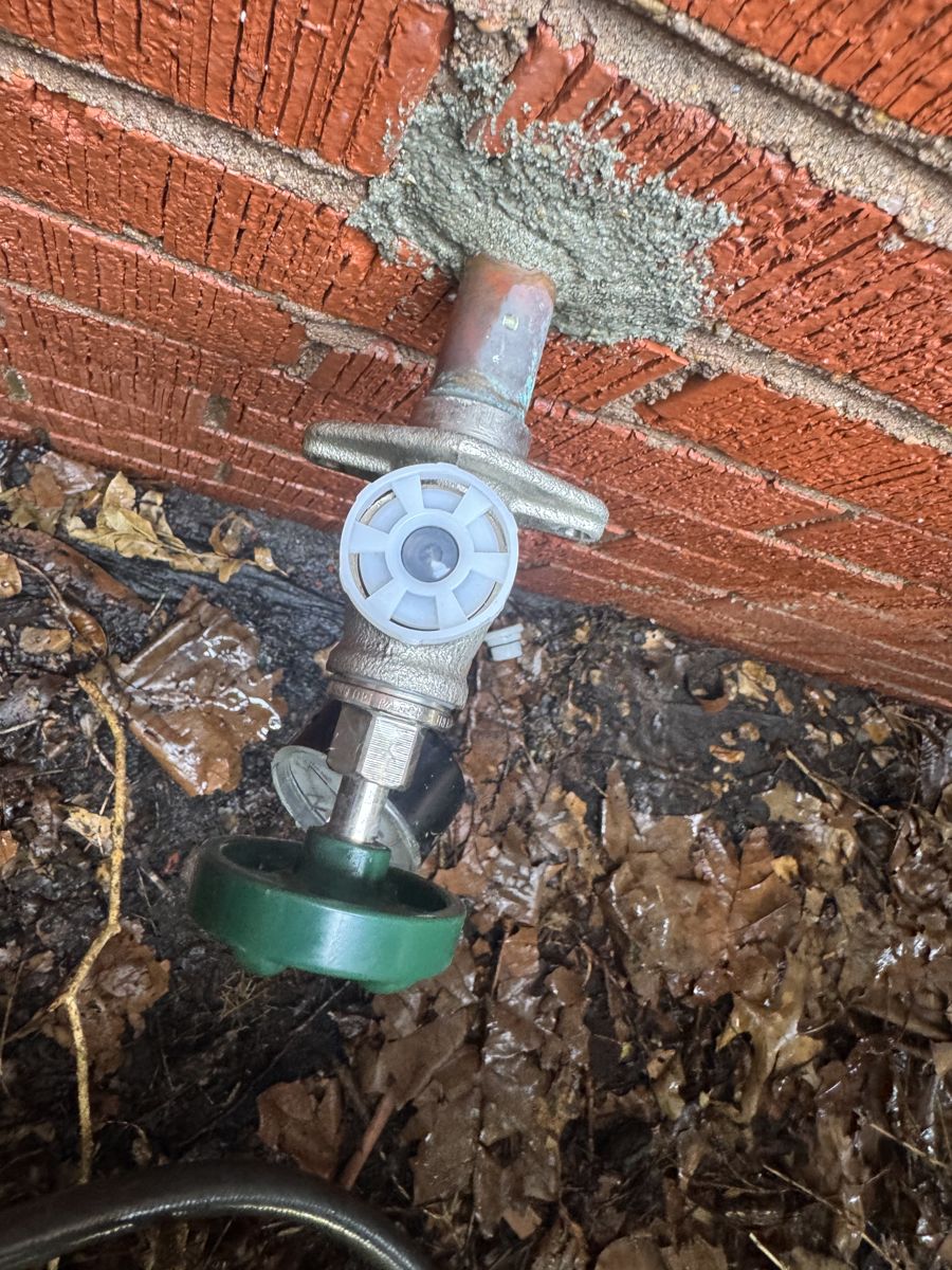 Before the repair: Toilet and Hydrant Repair in Tulsa, photographed on the job by Acts of Service Plumbing