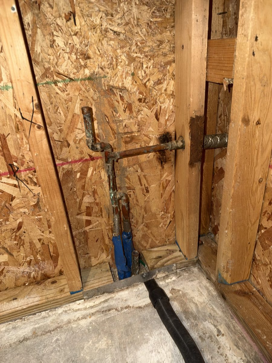 Before the repair: Slab Leak Reroute to an Outdoor Hydrant in Owasso, photographed on the job by Acts of Service Plumbing