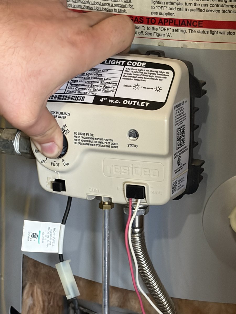 Before the repair: Water Heater Gas Control Valve Replacement in Collinsville, photographed on the job by Acts of Service Plumbing